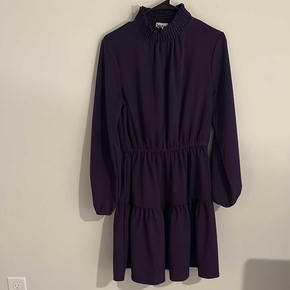 Leota Purple Long Sleeve Dress